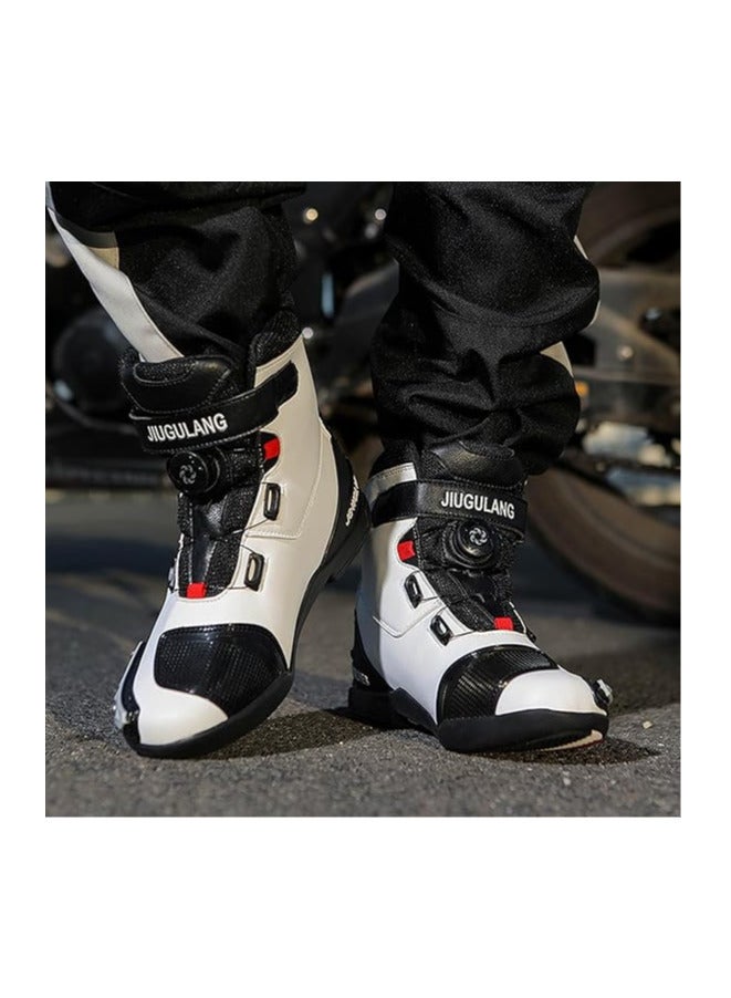 Verci White New High-top Motorbike Shoes Warm Windproof Four Seasons Traction Riding Shoes Motorbike Equipment (41 EUR) - Image 4