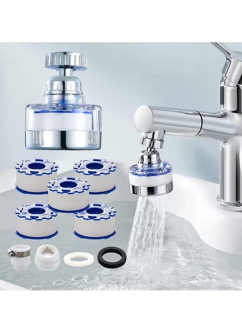 Bathroom Sink Filter Faucet Filter, 360 Degree Rotating Faucet Filter,Kitchen Faucet Filter removes Chlorine, Fluorine, Heavy Metals and Hard Water