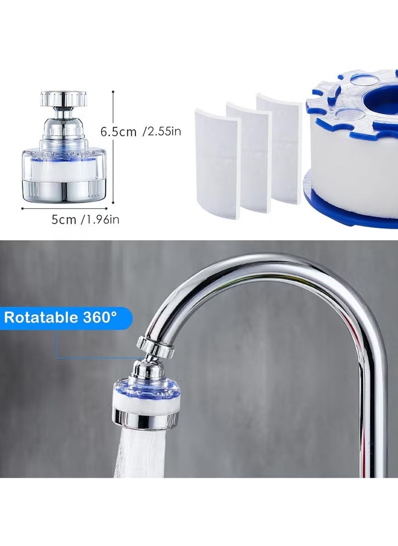 Bathroom Sink Filter Faucet Filter, 360 Degree Rotating Faucet Filter,Kitchen Faucet Filter removes Chlorine, Fluorine, Heavy Metals and Hard Water