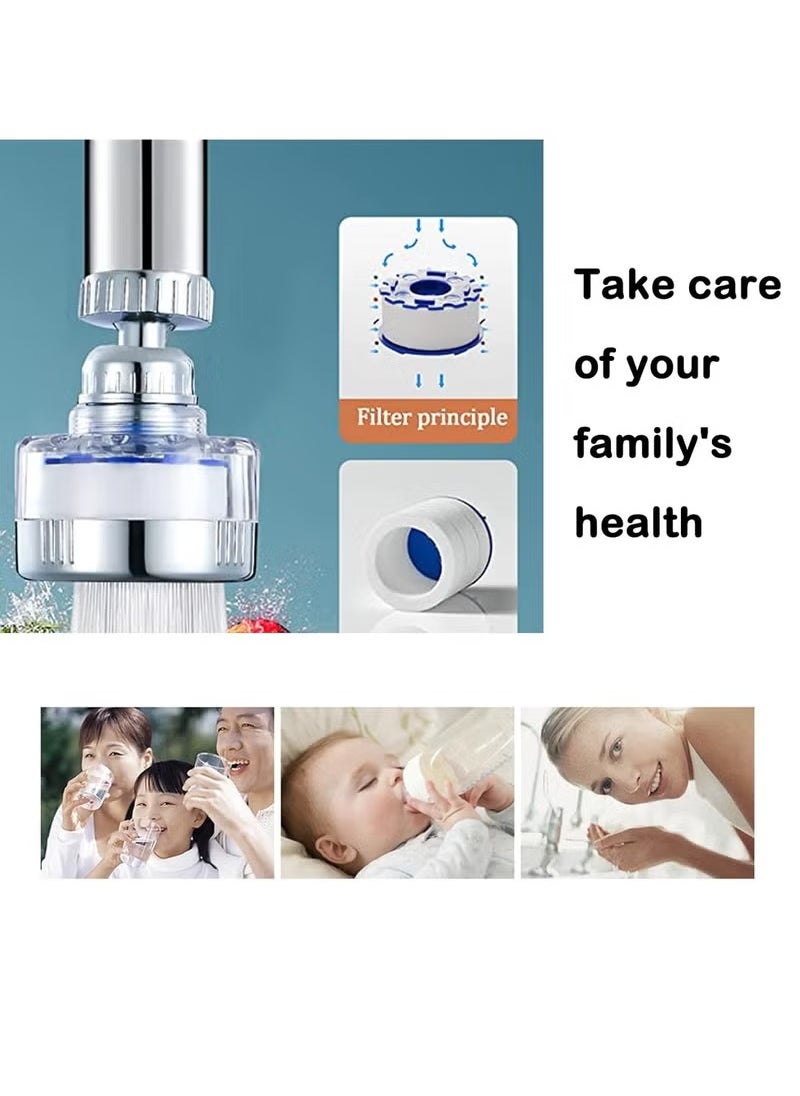 Bathroom Sink Filter Faucet Filter, 360 Degree Rotating Faucet Filter,Kitchen Faucet Filter removes Chlorine, Fluorine, Heavy Metals and Hard Water