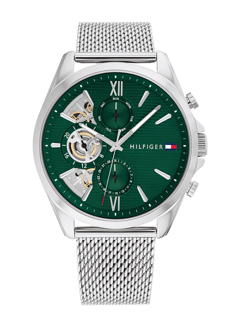 TOMMY HILFIGER TOMMY HILFIGER ROUND ANALOG MEN'S GREEN CASE WATCH - 1710647 - Image 2