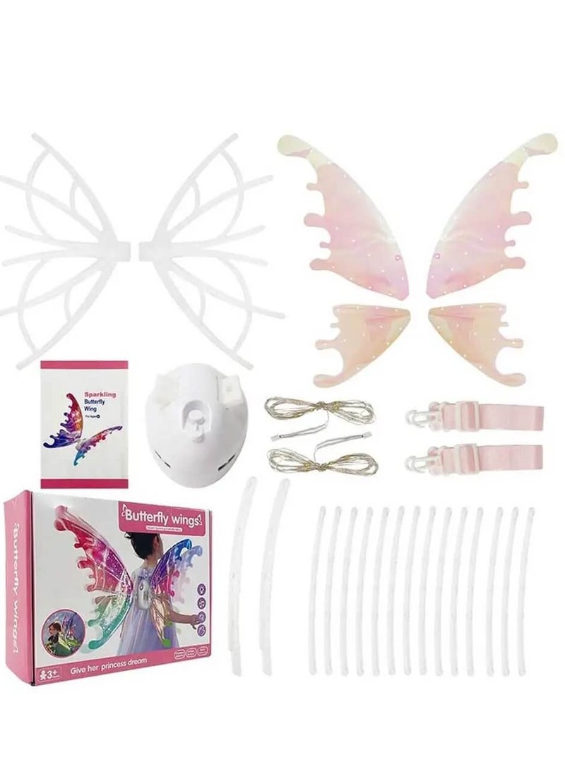 إكسسوار زي قطعة خلفية على شكل فراشة مضيئة - تصميم جناح مضيء LED للمهرجانات والحفلات والحفلات التنكرية - Image 1