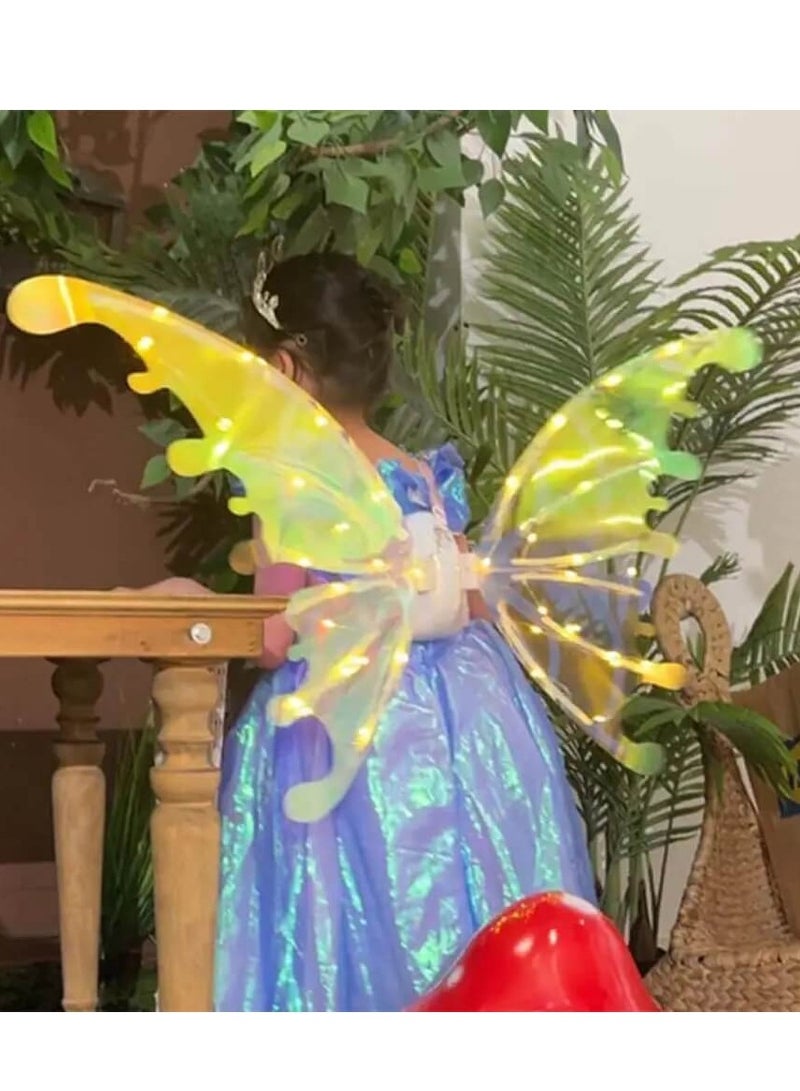 إكسسوار زي قطعة خلفية على شكل فراشة مضيئة - تصميم جناح مضيء LED للمهرجانات والحفلات والحفلات التنكرية - Image 3