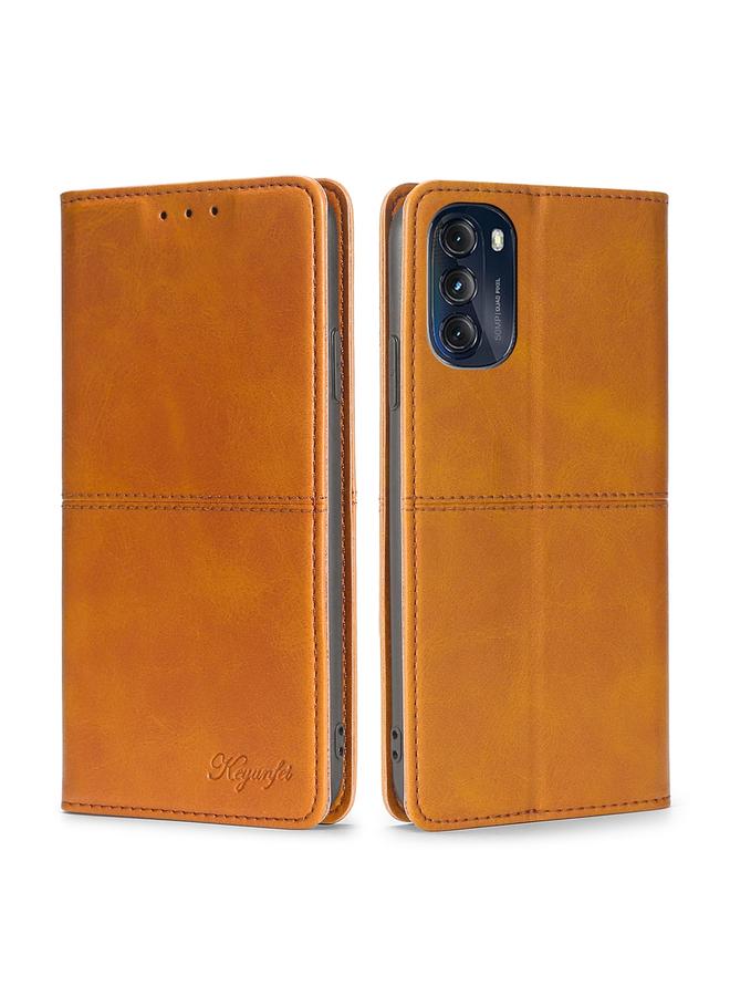 اس-توب جراب لهاتف Motorola Moto G 5G 2022 جراب هاتف جلدي مغناطيسي أفقي قابل للطي من نسيج البقر - Image 1