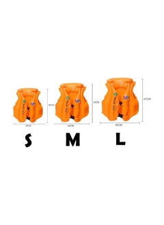 Generic Life Jacket Inflatable Adjustable Kids Swimming Safety Vest Size B (Orange)  - Image 2