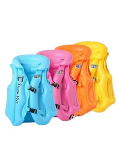 Generic Life Jacket Inflatable Adjustable Kids Swimming Safety Vest Size B (Orange)  - Image 4