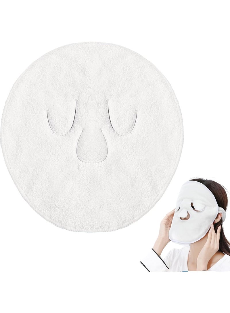 White Reusable Hot and Cold Facial Steamer Towel | Moisturizing Skin Care and Relaxing Spa Towel for Home or Professional Salon Use - Image 1