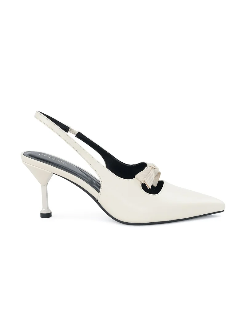 ميلانو Nayra Slingback Stilleto Heel - Ivory