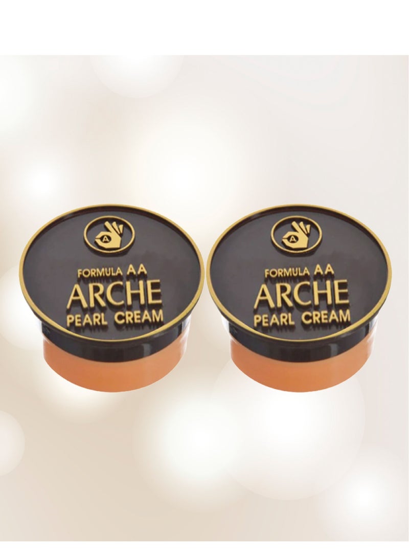 Arche 2 Pieces Skin Lightening Cream 5 Grams 3 In 1 With Multiple Properties Including Covering Black Spots On The Face Sun Protection Softening The Skin Cream Before Makeup