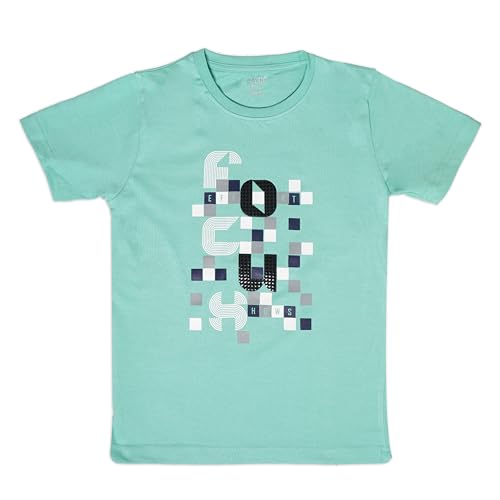CAVIO Boys Checks Regular Fit Hooded Casual Shirt and T-Shirt Seagreen - Image 2