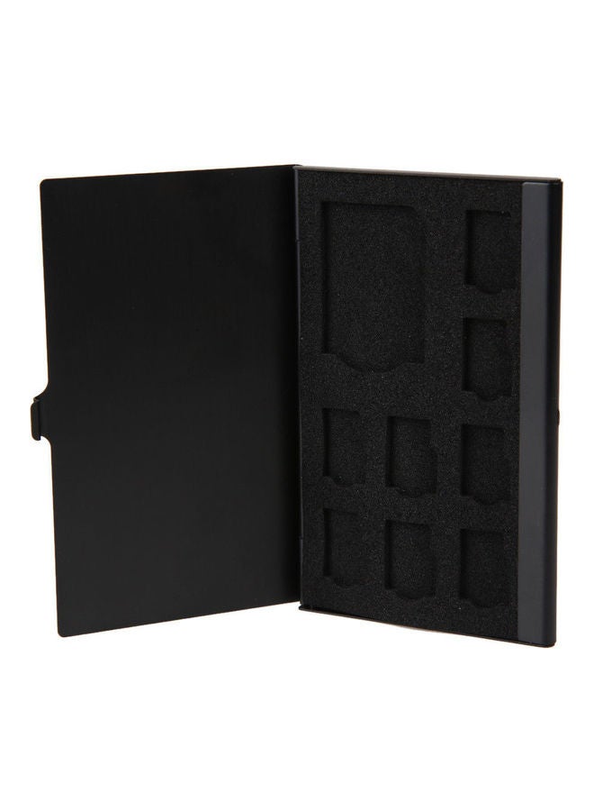 Aluminum Alloy Rectangular Memory Card Holder Protective Case Black - Image 3