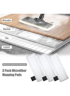 Realfrog 6 Pack Cloth Set Mopping Pads Replacement for Karchers SC2/ SC3/ SC4/ SC5 Microfiber Mopping Pads Cloth Accessories (for Karchers 3 Rag Nozzle Covers & for Karchers 3 Microfiber Mopping Pads)-White  - Image 2