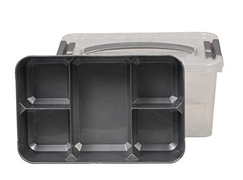 NOW & ZEN Pack of 2 Multipurpose Plastic Handy Medical Storage Box with Removable Inner Tray and Carrying Handle - Image 4
