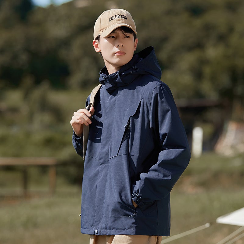 Mountain Style Charge Clothes Men'S And Women'S Three-In-One Detachable Two-Piece Windproof Waterproof Outdoor Trendy Brand Jacket - Image 5