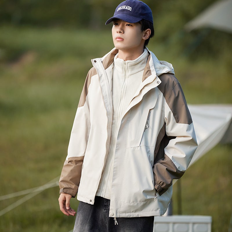 Mountain Style Charge Clothes Men'S And Women'S Three-In-One Detachable Two-Piece Windproof Waterproof Outdoor Trendy Brand Jacket - Image 4