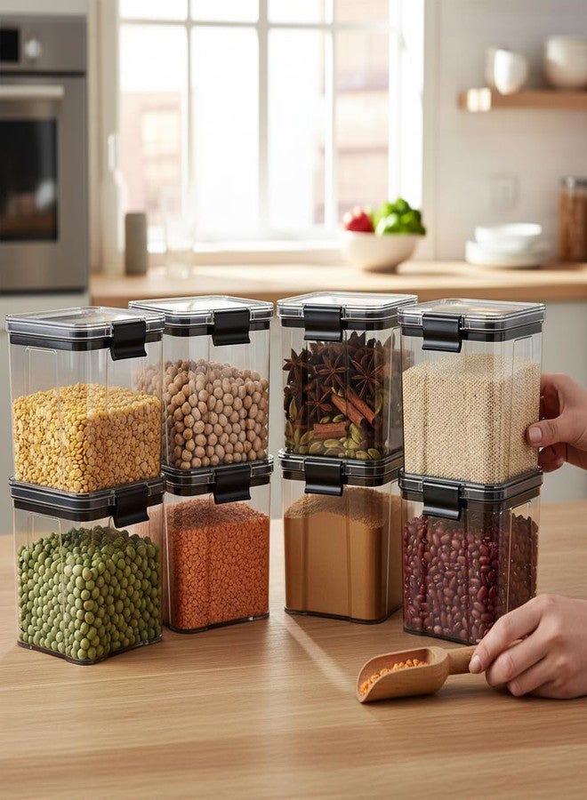 DNkitch Look Air Tight Container For Kitchen Storage Set, Kitchen Containers Set, Kitchen Accessories Items, Kitchen & Pantry Organizer 700 ml (8) - Image 4
