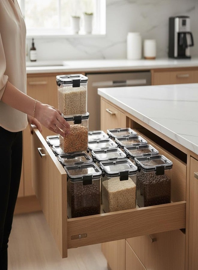 DNkitch Look Air Tight Container For Kitchen Storage Set, Kitchen Containers Set, Kitchen Accessories Items, Kitchen & Pantry Organizer 700 ml (8) - Image 5