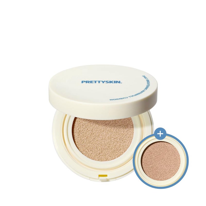 PRETTYSKIN Moisturizing Glow Sun Cushion Foundation SPF50 PA with Refill 23 Beige 15g15g
