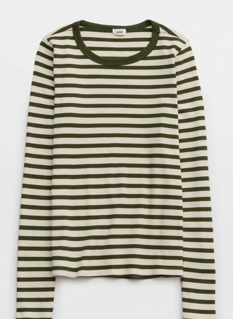 Aerie Striped Crew Neck T-Shirt