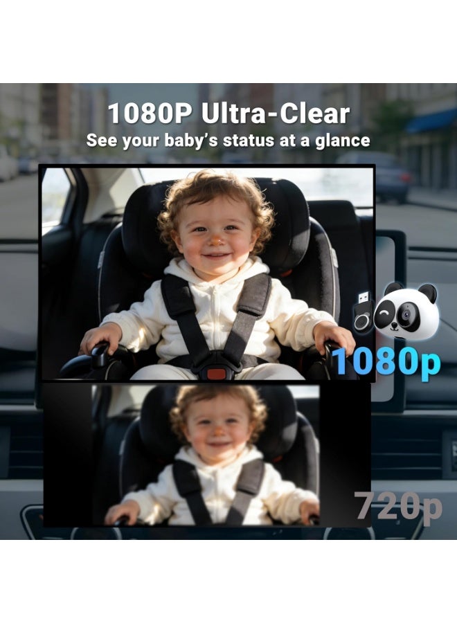 Ottocast CA520 Wireless CarPlay Baby Car Camera for iPhone, 1080P HD Rear Seat Baby Monitor with Night Vision, 150° Wide View, Low Latency, Plug & Play for Factory Wired CarPlay Vehicles - Image 3