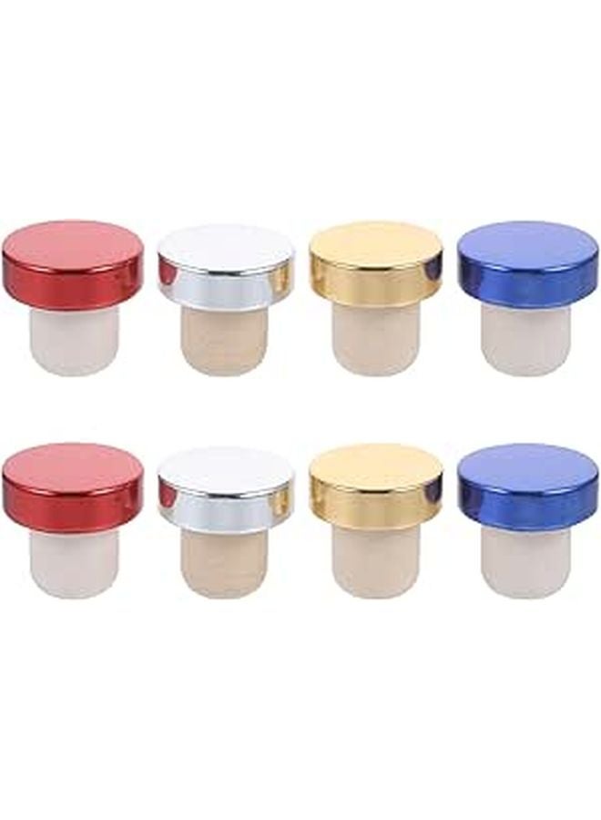 Reusable T Shaped Aluminum Wine Bottle Stoppers With Sealing Plug Silver Gold Blue Burgundy - Image 1
