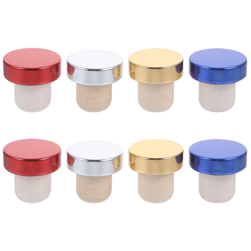 Reusable T Shaped Aluminum Wine Bottle Stoppers With Sealing Plug Silver Gold Blue Burgundy - Image 2