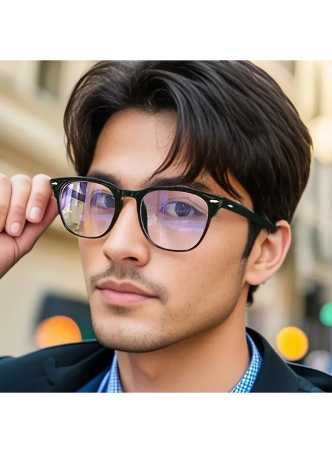 SCENT HOUSE Classic Minimalist Full-Rim Glasses for Men & Women - Lightweight Polycarbonate Frame with Decorative Speckled Accents, Non-Prescription Fashion Eyewear for Casual & Professional Style, Professional Eyewear, Trendy Eyewear, Durable Eyeglasses (Includes eyeglass case) - Image 2