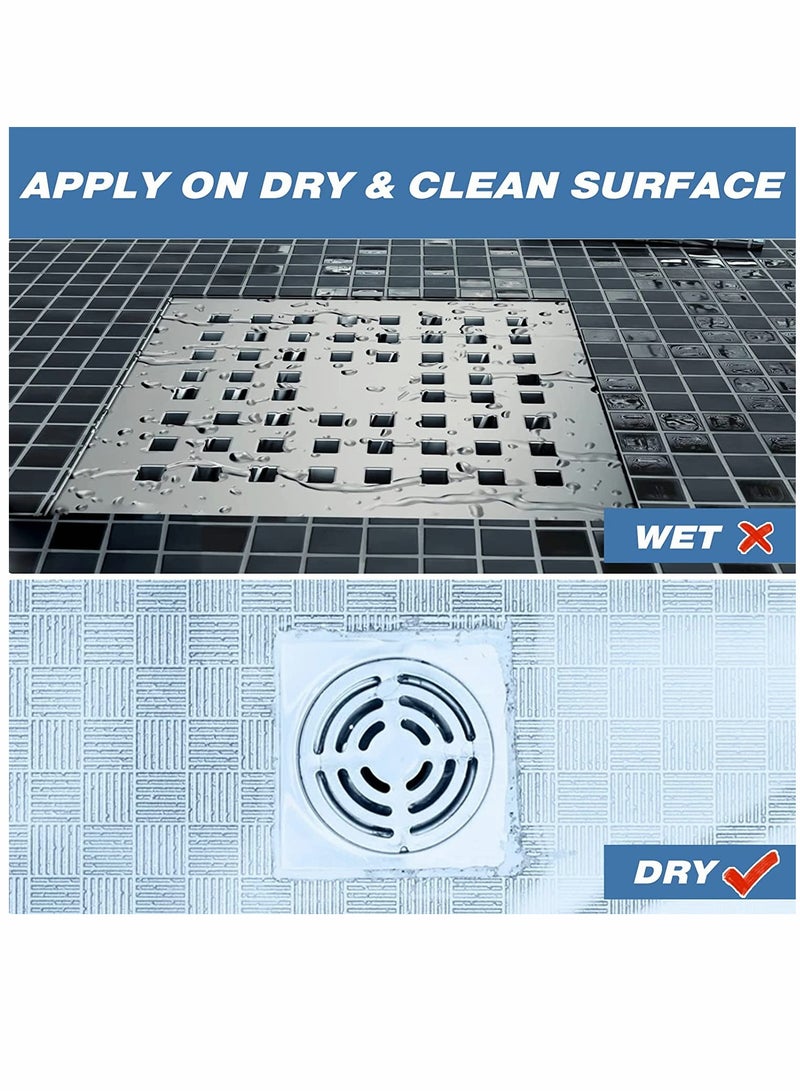 KASTWAVE Disposable Hair Catcher Shower Drain Mesh Stickers 6 Inch 25PCS White Square Drain Floor Sink Strainer Filter for Bathroom and Kitchen - Image 4