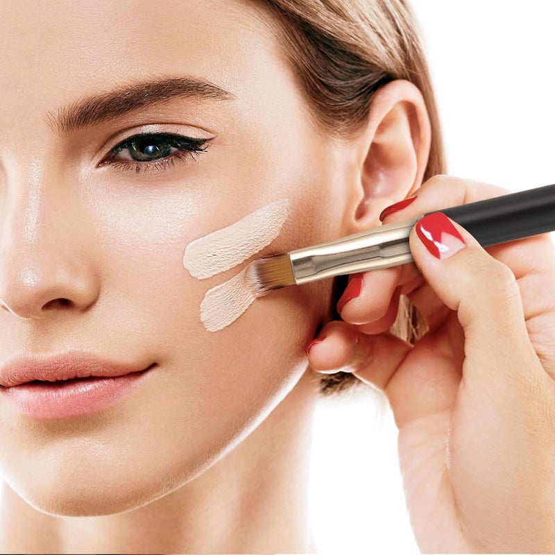 فرشاة شفاه مزدوجة الطرف PRETYZOOM، فرشاة كونسيلر، قضيب معدني قابل للسحب لتطبيق أحمر الشفاه والمكياج، أدوات مكياج محمولة - Image 5