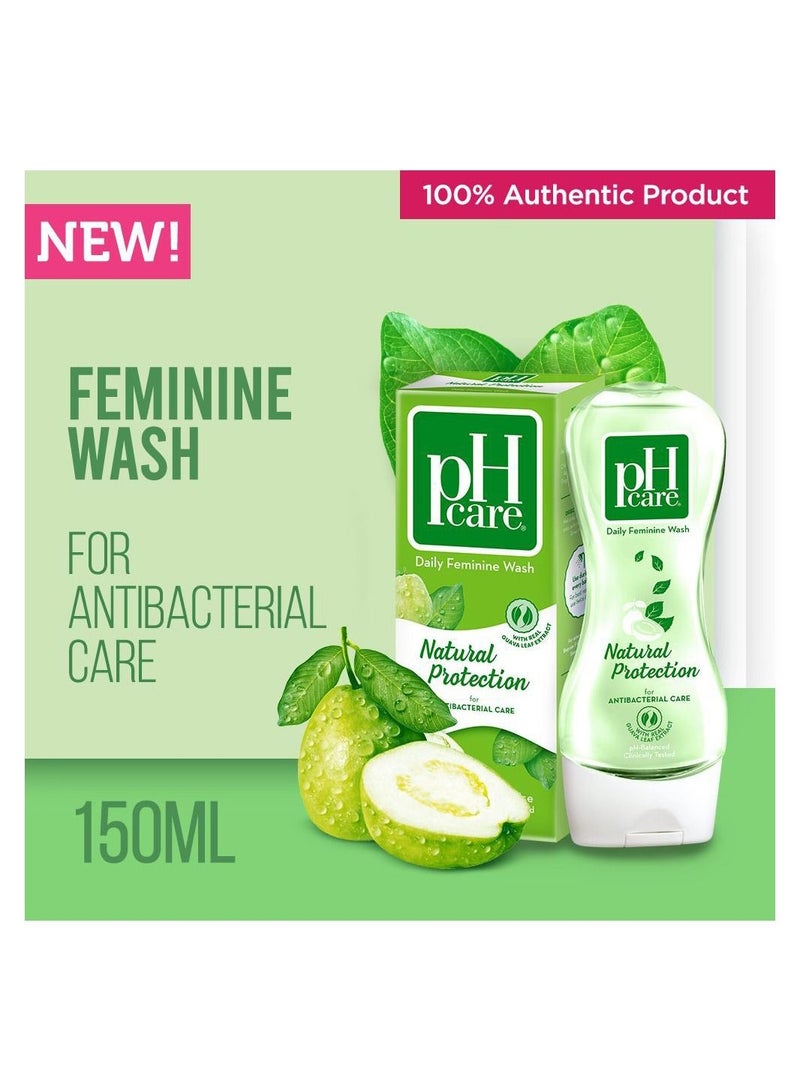 Ph Care Daily Feminine Wash Natural Protection 150ml - Image 1