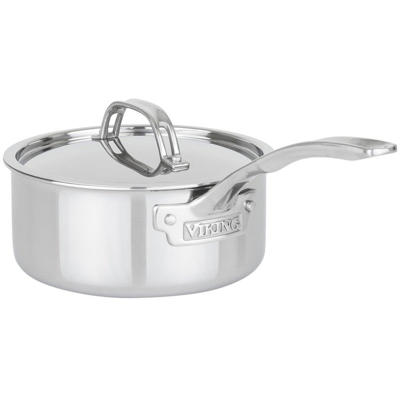 Viking PureGlide Pro 3-Ply Nonstick Sauce Pan, Made without PFAS, 2-Quart Induction Cooking Pot with Lid, Metal Utensil Safe Titanium Nonstick Surface, Oven Safe to 600F - Image 1