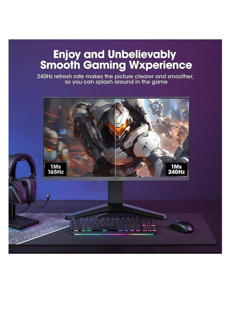 Koorui 27E3QK 27" IPS 2K QHD Gaming Monitor, 240Hz Refresh Rate, 1ms (OD) Response Time, AdaptiveSync Technology, VESA Mountable, 2x HDMI, DP & Audio Out Ports, Black | 27E3QK - pzsku/Z5551FD9DED62C4B21CCCZ/45/_/1734790817/7e22183d-bee2-437d-a01e-5b4edc615265