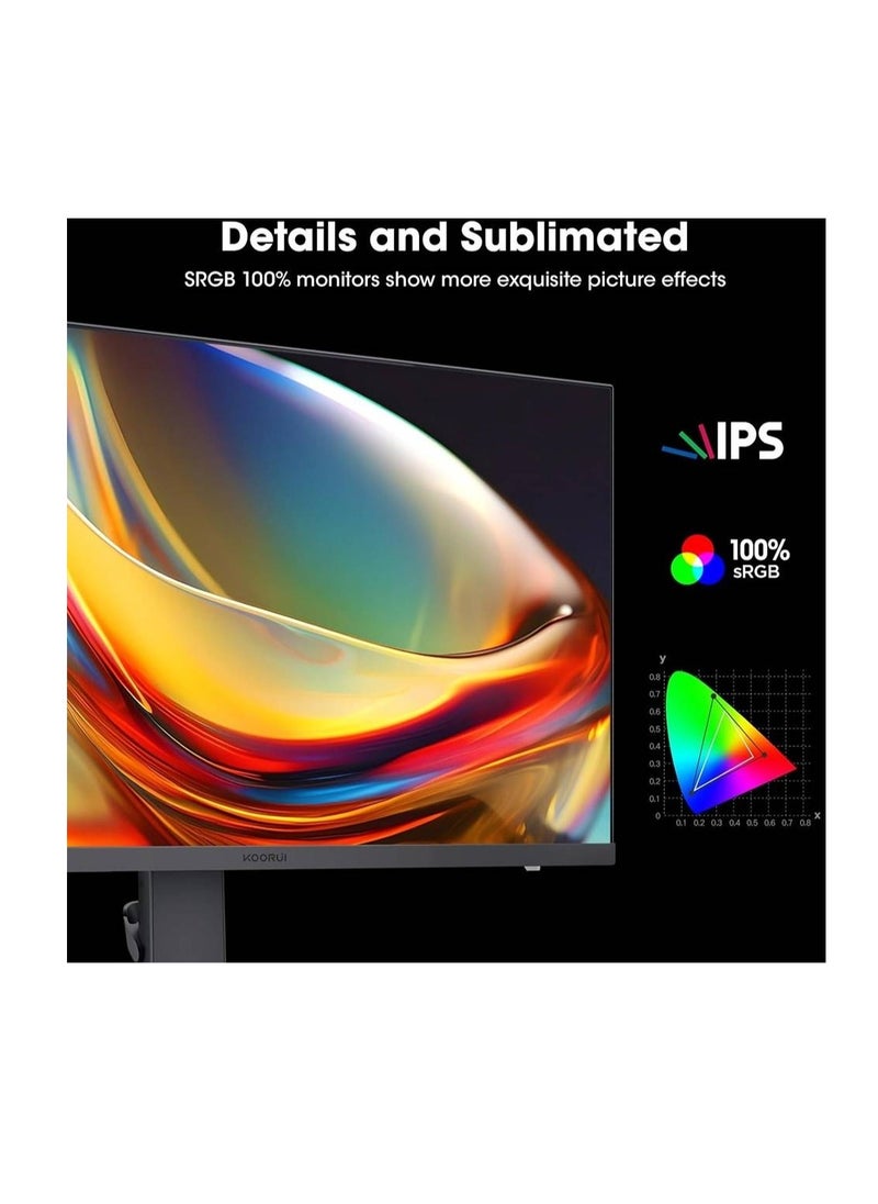 Koorui 27E3QK 27" IPS 2K QHD Gaming Monitor, 240Hz Refresh Rate, 1ms (OD) Response Time, AdaptiveSync Technology, VESA Mountable, 2x HDMI, DP & Audio Out Ports, Black | 27E3QK - pzsku/Z5551FD9DED62C4B21CCCZ/45/_/1734790868/e945e781-456c-49fd-ae7c-35fa4c02f4a3