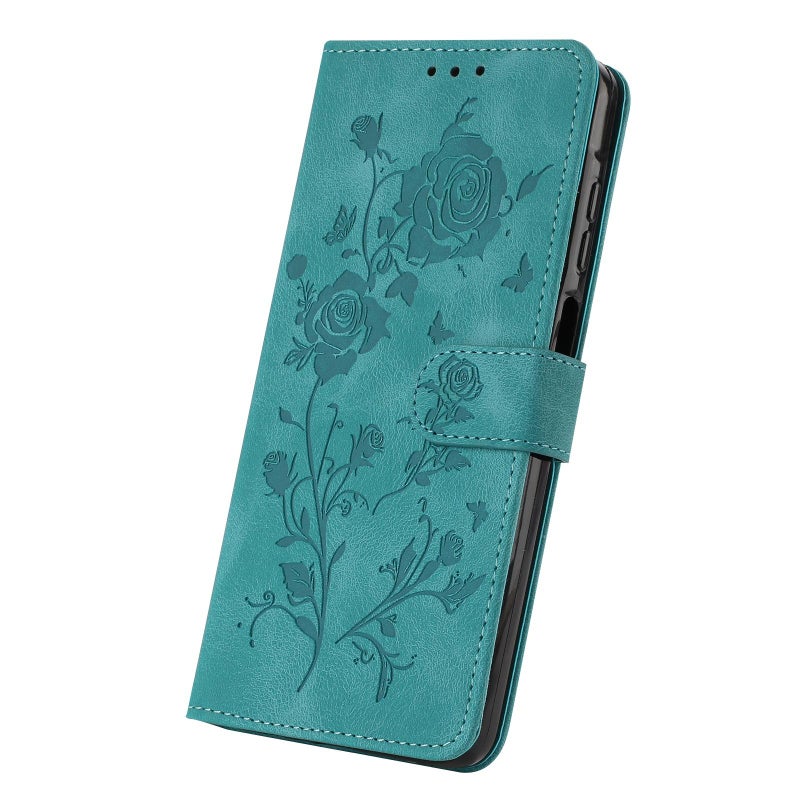 إيروريكس جراب هاتف For Honor 400 Lite Global Rose Embossing Leather Pattern (أخضر) - Image 5