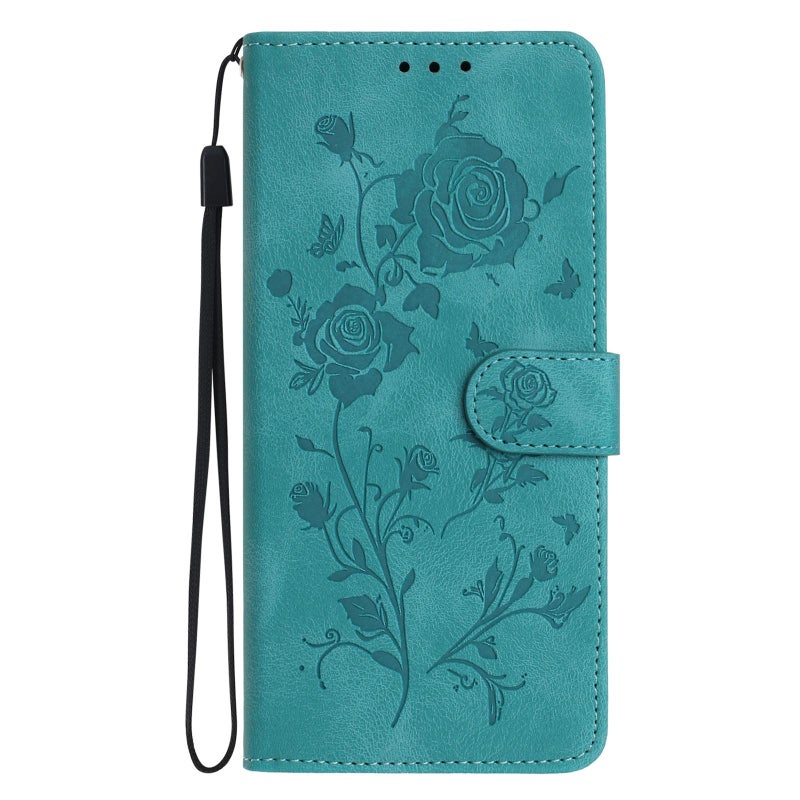إيروريكس جراب هاتف For Honor 400 Lite Global Rose Embossing Leather Pattern (أخضر) - Image 2