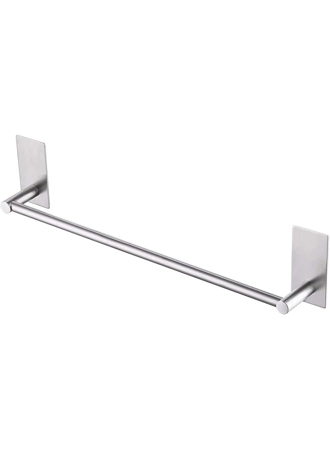 promass Towel Bar, No Drill Towel Rack for Bathroom, Self Adhesive Bathroom Towel Holder with 2 Packs Towel Hooks, Stainless Steel Bathroom Hardware Accessory Kit - Image 1