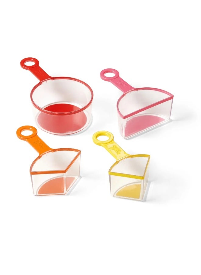 ليرننج ريسورسز مجموعة من 4 أكواب قياس الكسور من Learning Resources Rainbow، أداة تعليمية بصرية للكسور للأطفال من سن 3 سنوات فما فوق - Image 2