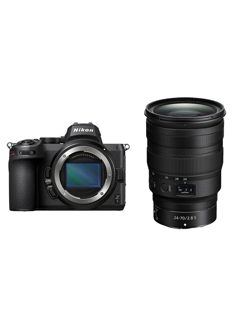Nikon Z 5 Mirrorless Digital Camera & Nikkor Z 24-70Mm F/2.8 S Standard Zoom Lens For  Mirrorless Cameras Black Bundle - Image 1