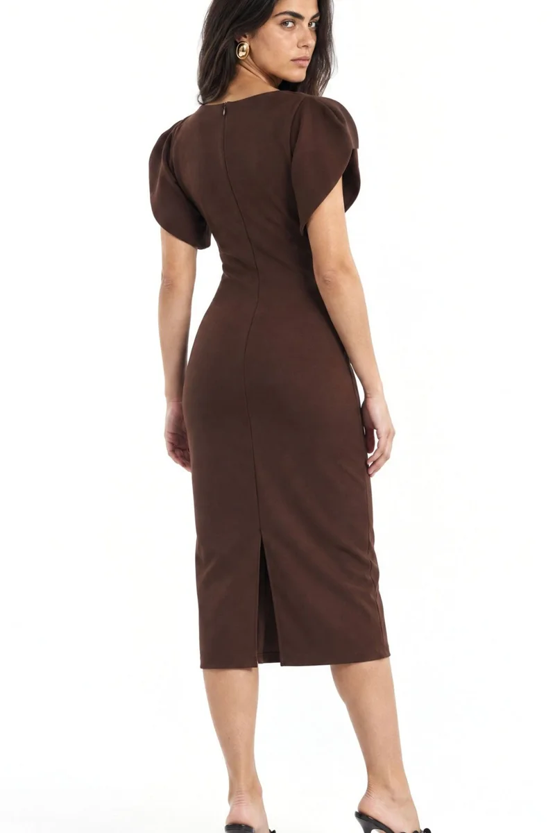 بوسيم BUSEM Women's Crew Neck Midi Dress