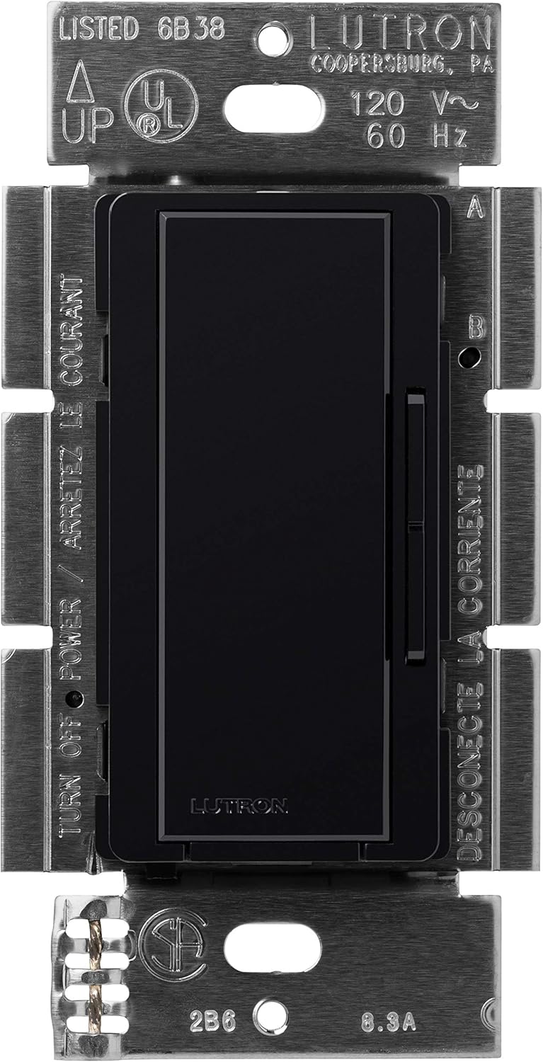 Lutron MA-R-BL Maestro Multi-Location Companion Dimmer Switch - Black - Image 1