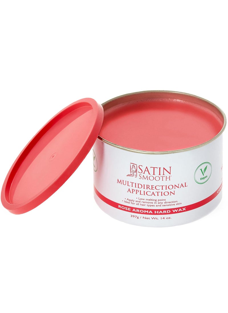 Satin Smooth Satin Smooth Ruby Rose Hard Wax with Rose Aroma 14oz 