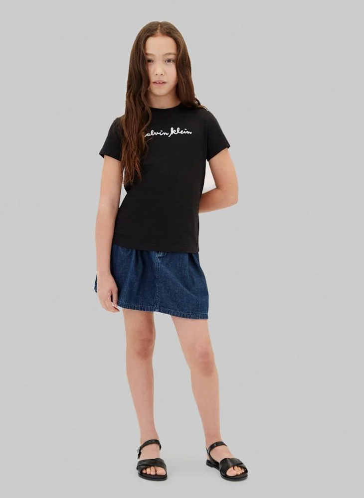 Textured Logo Slim T-Shirt
