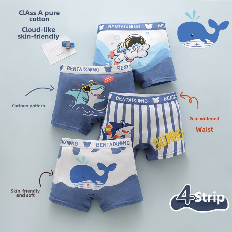 Boys Cotton Briefs Comfort Fit Underwear K05 marine four-piece