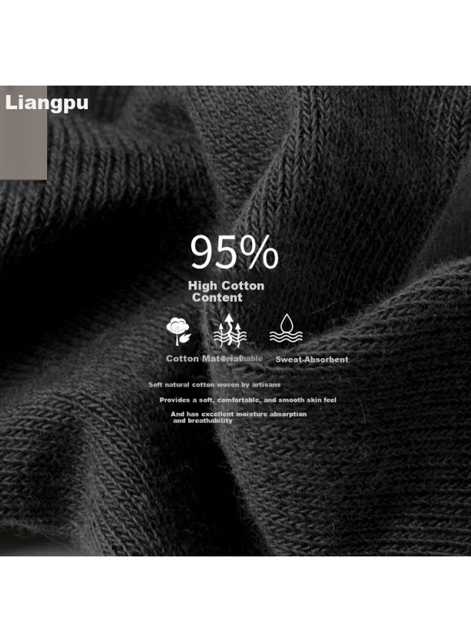 Liangpu Summer Men's Pure Cotton Thin Breathable Mid-calf Socks Comfortable Sweat-absorbing Casual Business Socks - Image 2