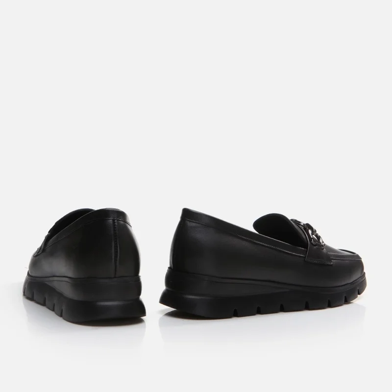 Hotiç 01AYH291240A100 GENUINE Leather Black Women's Loafer