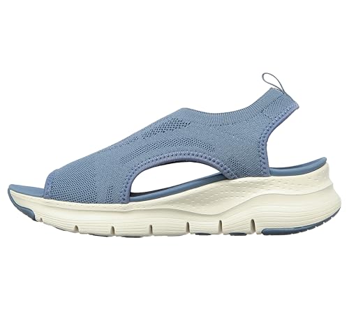 Skechers Women's Arch Fit - City Catch Womens Knit Slip-On Sandals, Slate, 8 - Image 2