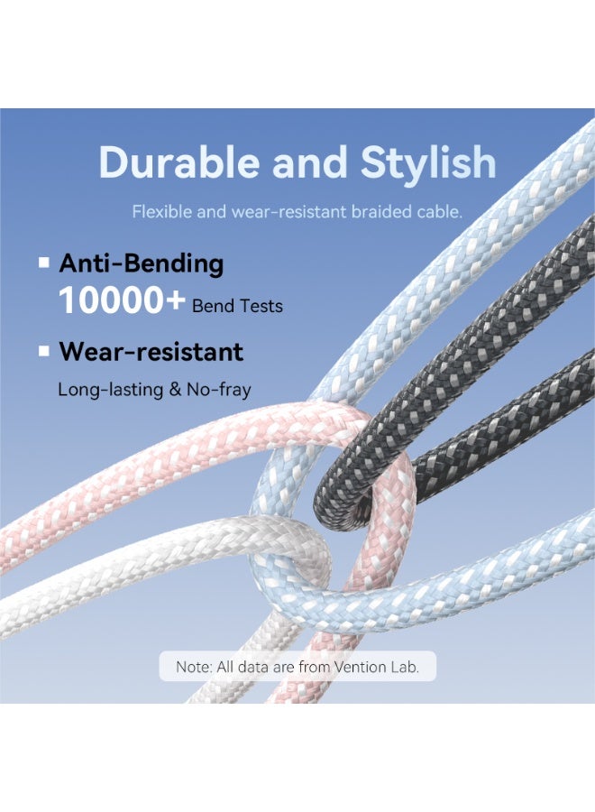 VENTION USB 2.0 Type-A Male to Lightning Male 2.4A Cable 1M White Aluminum Alloy Type Model# LANWF - Image 4