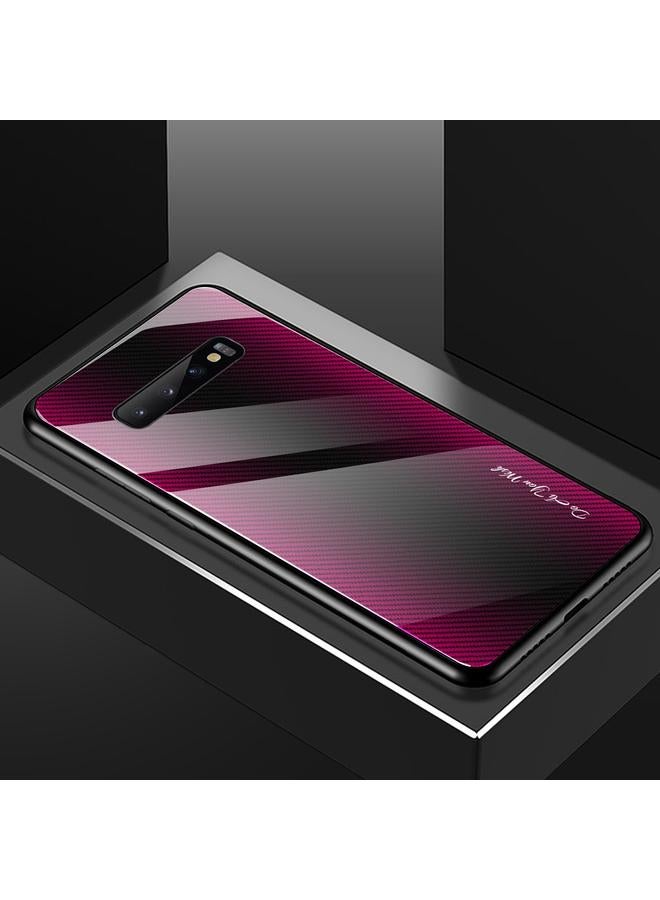 S-TOP Case For Galaxy S10 Texture Gradient Glass Protective Case - Image 2