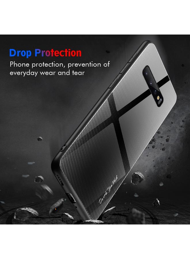 S-TOP Case For Galaxy S10 Texture Gradient Glass Protective Case - Image 4
