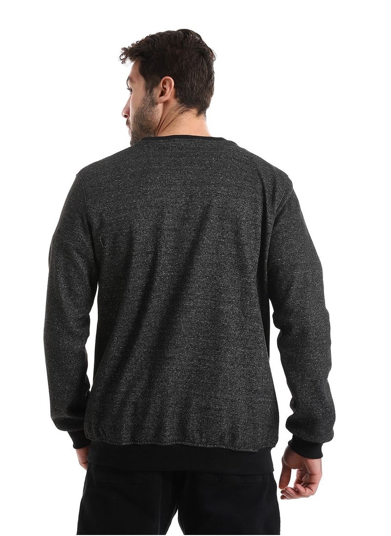Caesar - Men Sweatshirt With Front Pockets And Through Zipper - Image 1